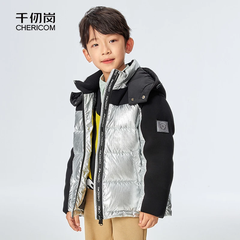 千仞岗秋冬新款时尚百搭印花加厚女装羽绒服外套Y289830Y