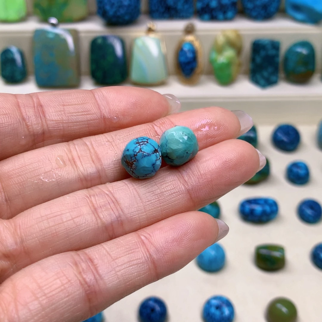 绿松石未镶嵌三彩随行