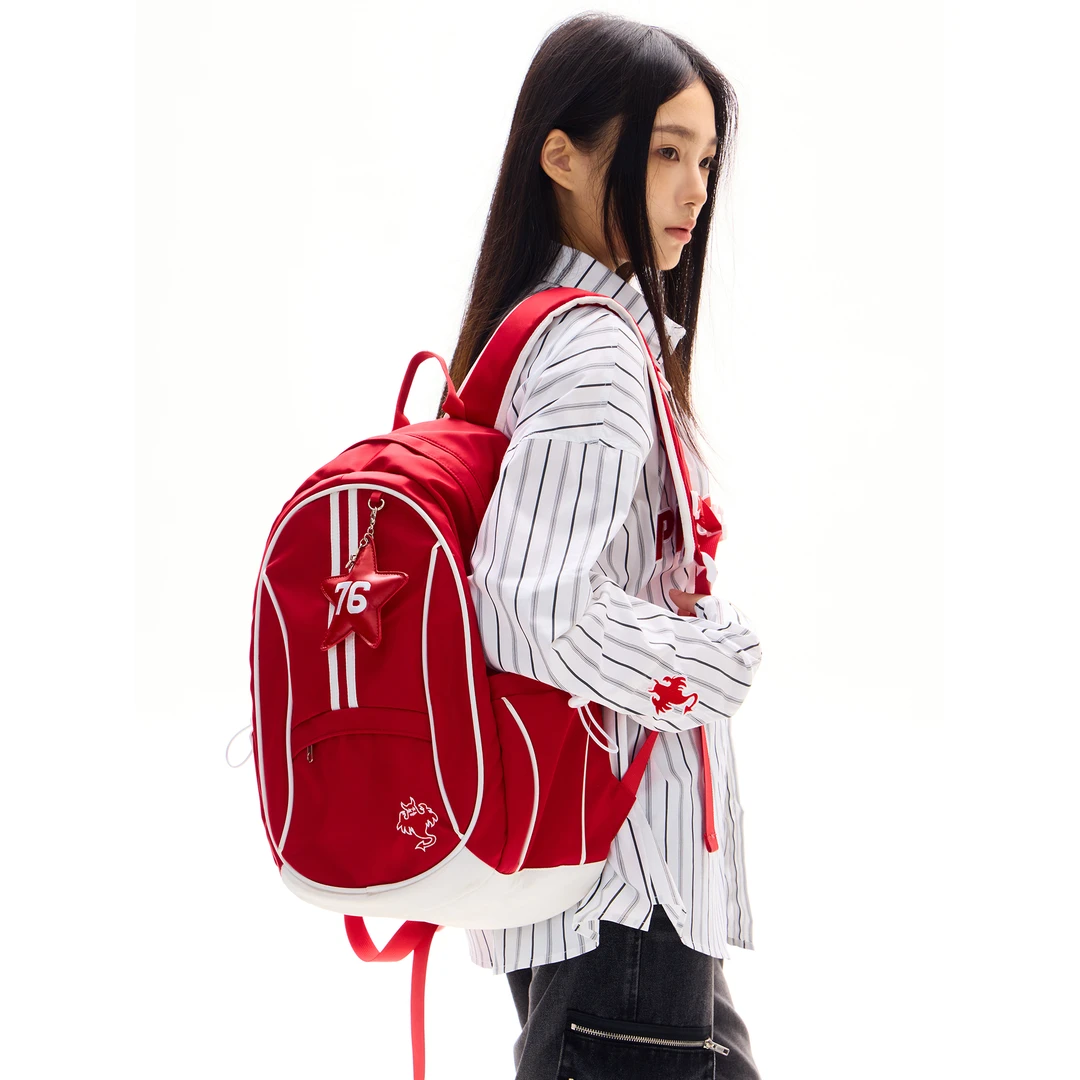 LBPC美式复古书包双肩包男女大容量登山轻便旅行ins通勤背包学生