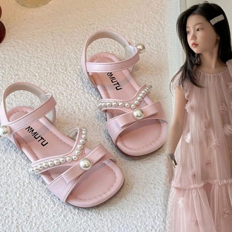 G.DUCKKIDS小黄鸭女童公主凉鞋2025夏季新款软底小女孩百搭沙滩鞋