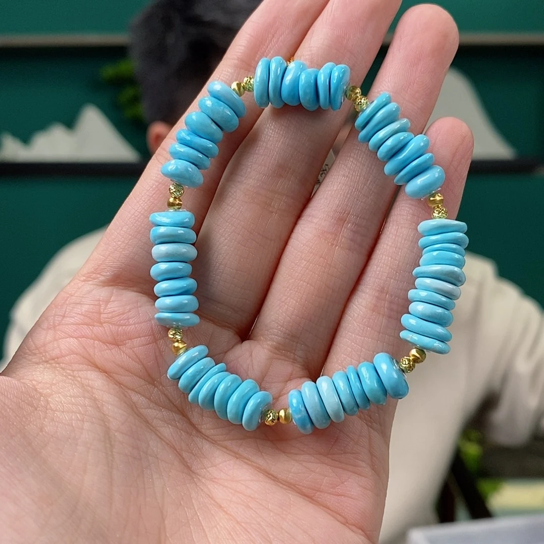 绿松石18K金镶嵌珠宝奇石