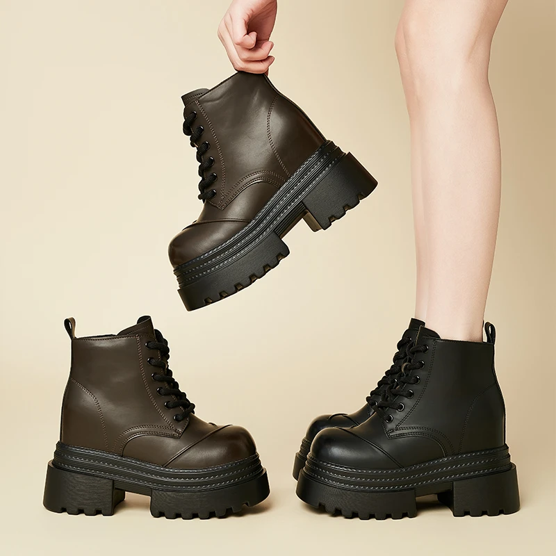 增高10cm 2024年秋款时尚休闲百搭厚底内增高小个子女鞋9340-1