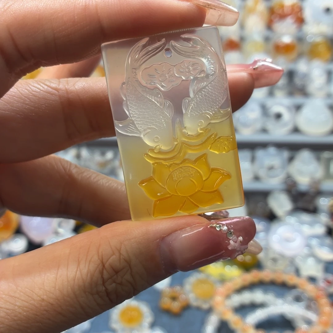 玛瑙/玉髓未镶嵌吊坠(不含链)