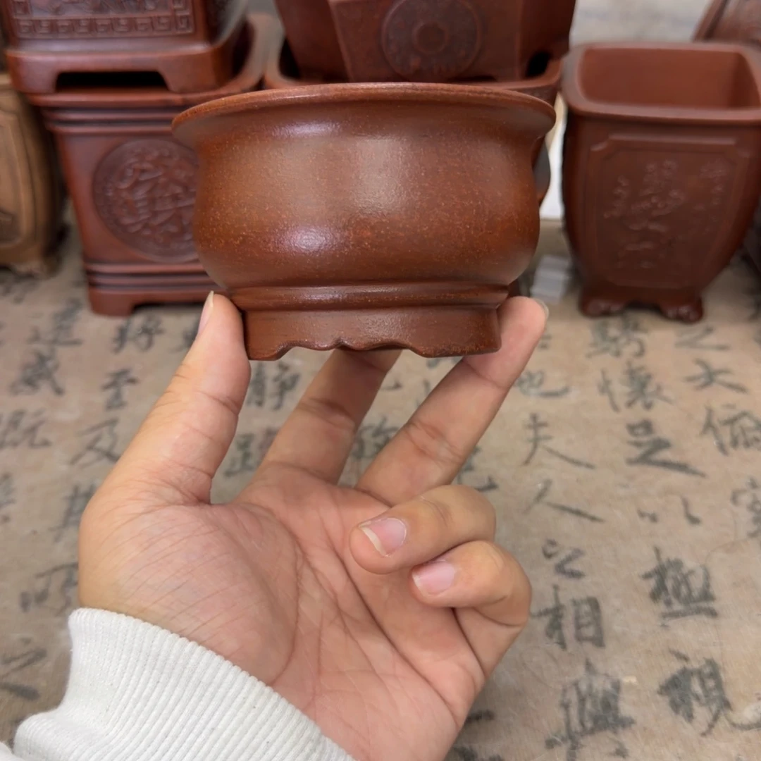 花盆紫砂9.5x5.5内经紫砂花盆