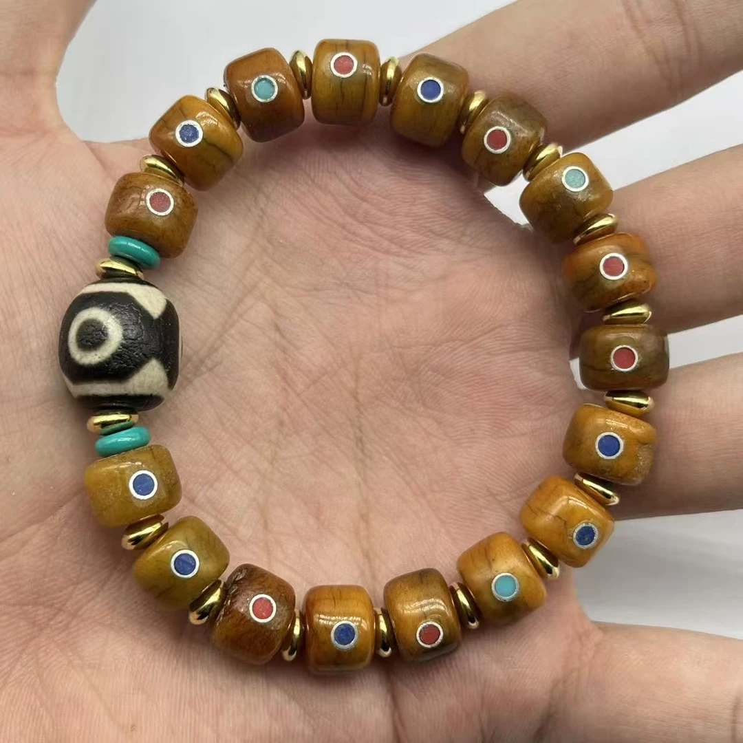 A1 牦牛骨手串单圈卡8*10 457 （配A1礼盒）