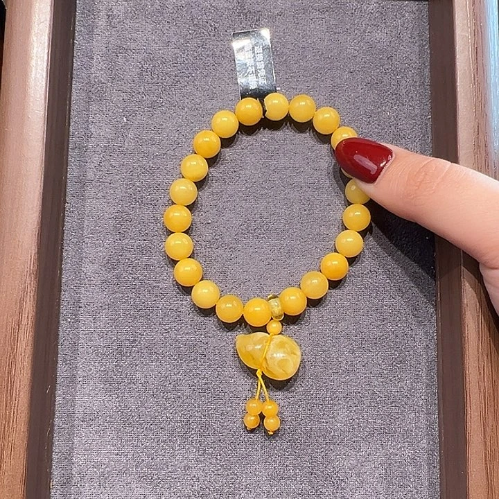 蜜蜡未镶嵌手串8.8mm蜜蜡手串