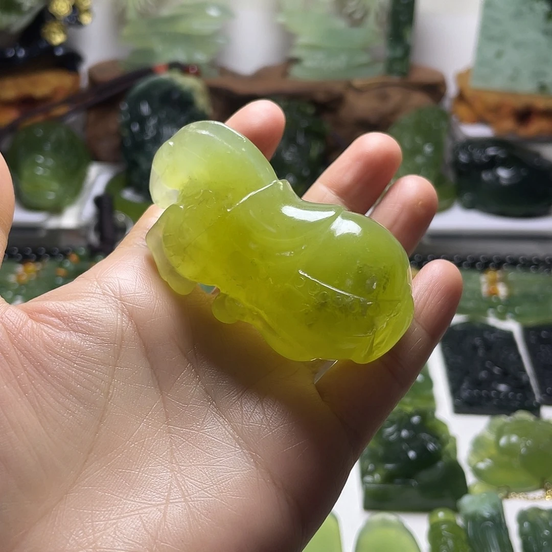 蛇纹石玉未镶嵌手把