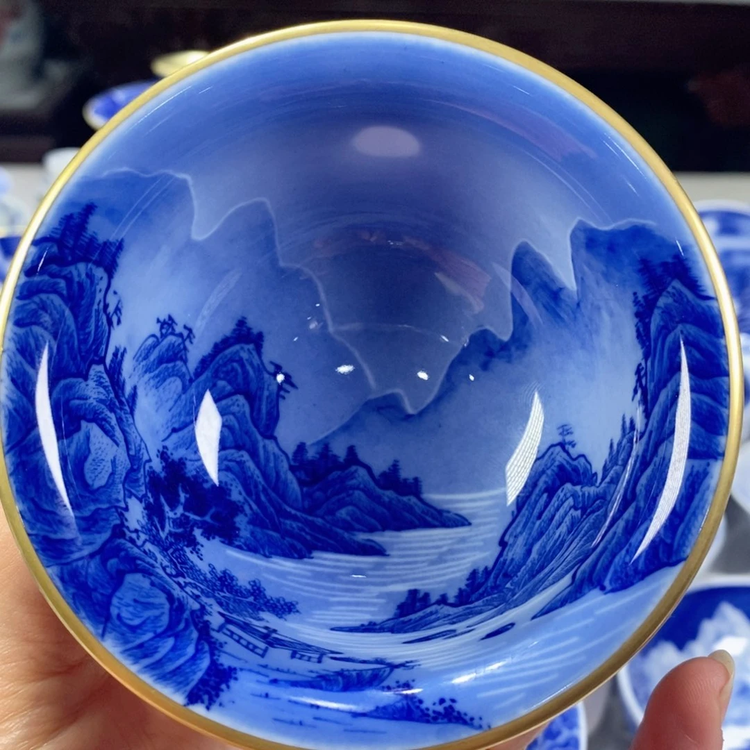 河****司青花山水主人杯杯