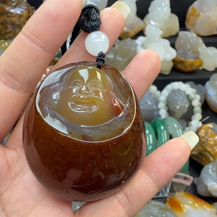 玛瑙/玉髓合金手把件