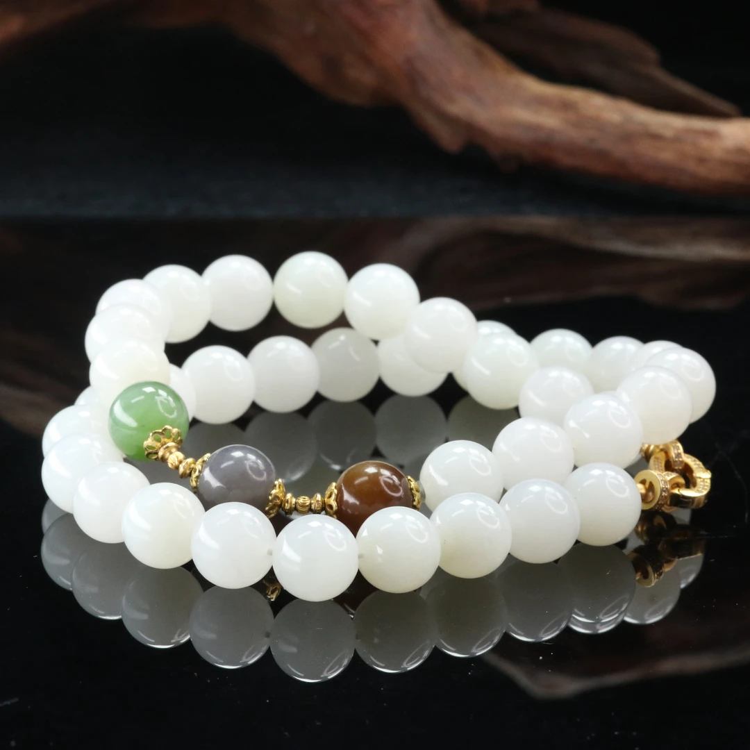 8和田玉s925羊脂白项链/501029北京中保拍卖