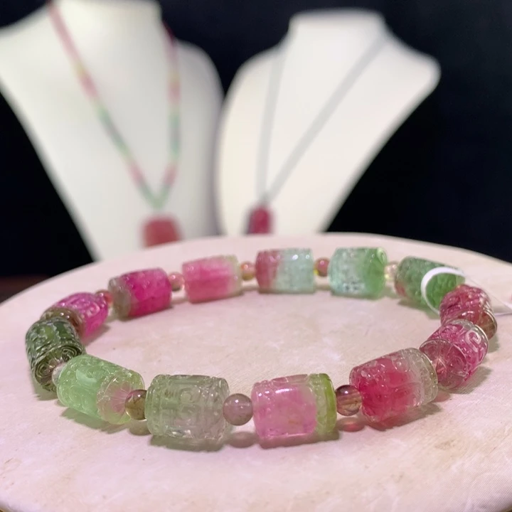 双色碧玺手链未镶嵌