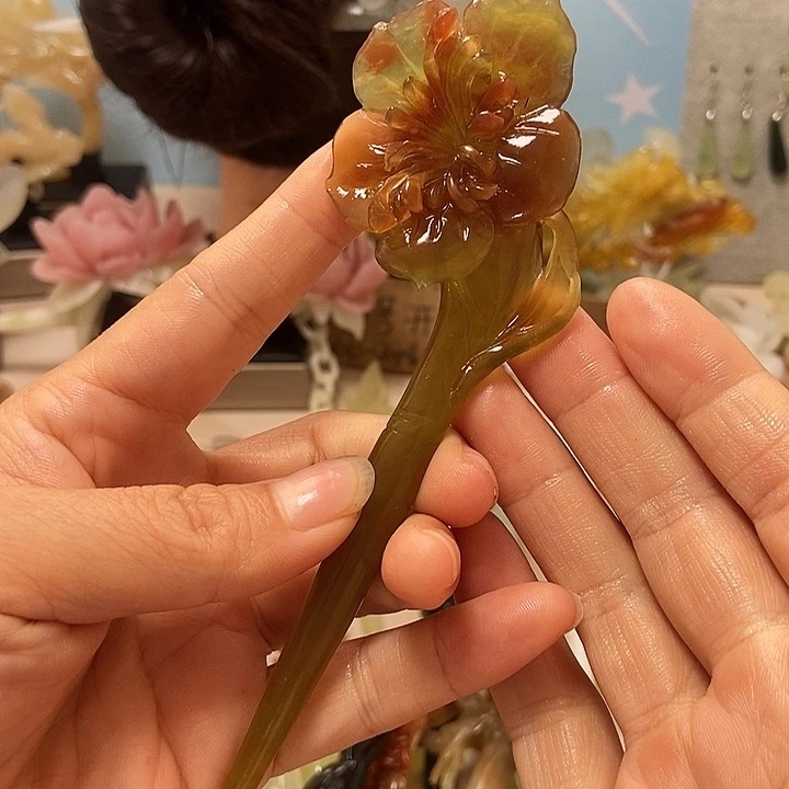 未镶嵌岫玉发簪发簪