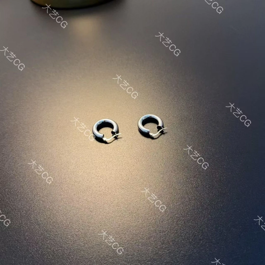 925银耳饰 纯银耳环小C圈欧美风时尚925银饰品百搭通勤EDAgs 0249