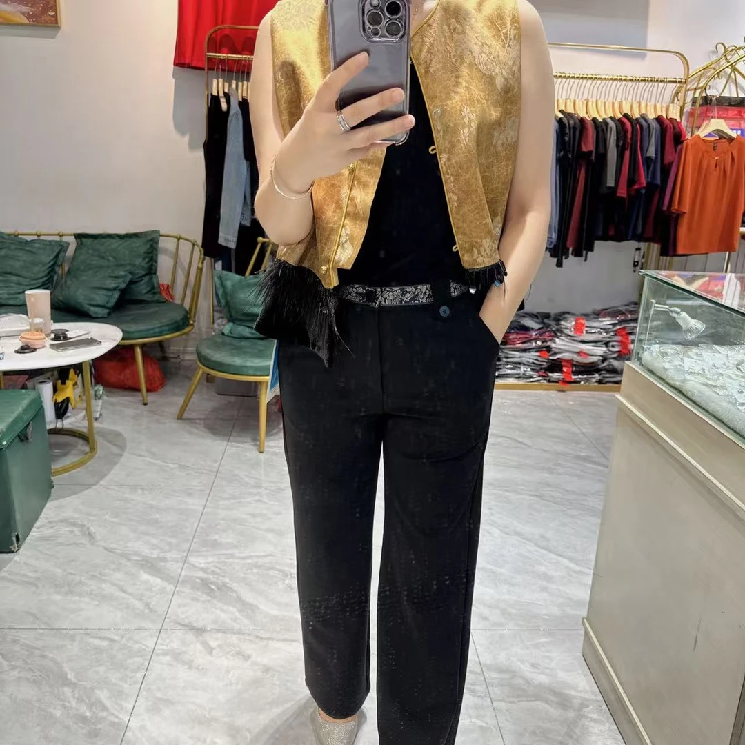 34-8638早秋直筒休闲裤101长