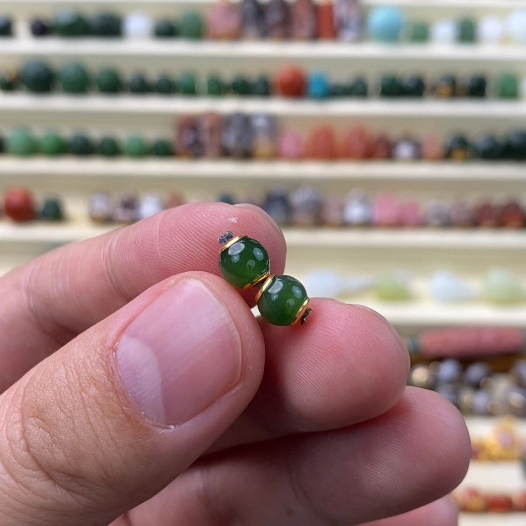 和田玉18K金镶嵌颈饰