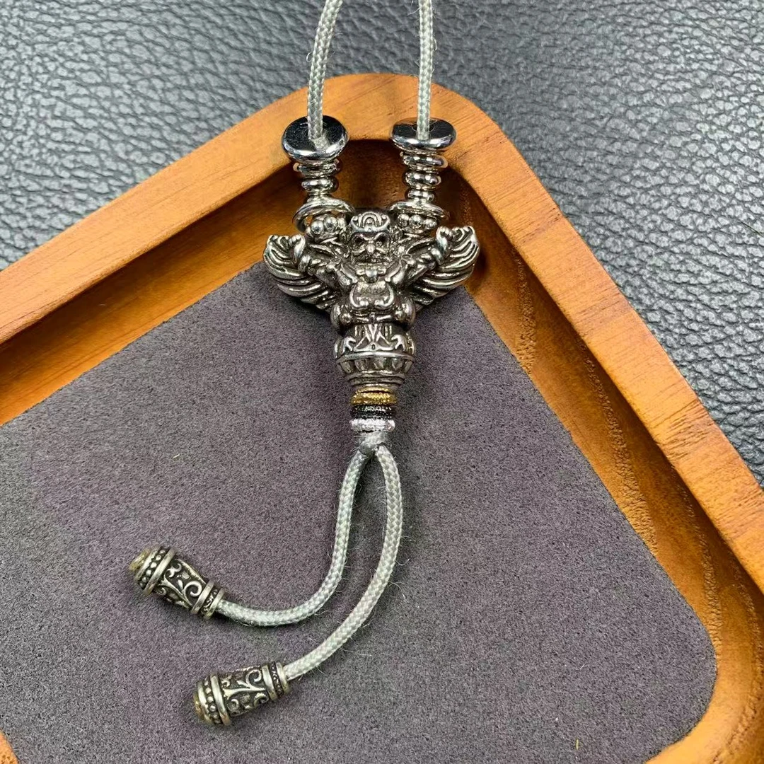 白铜大鹏鸟三通套装文玩配饰三通背云线束万向轴弟子珠一整套