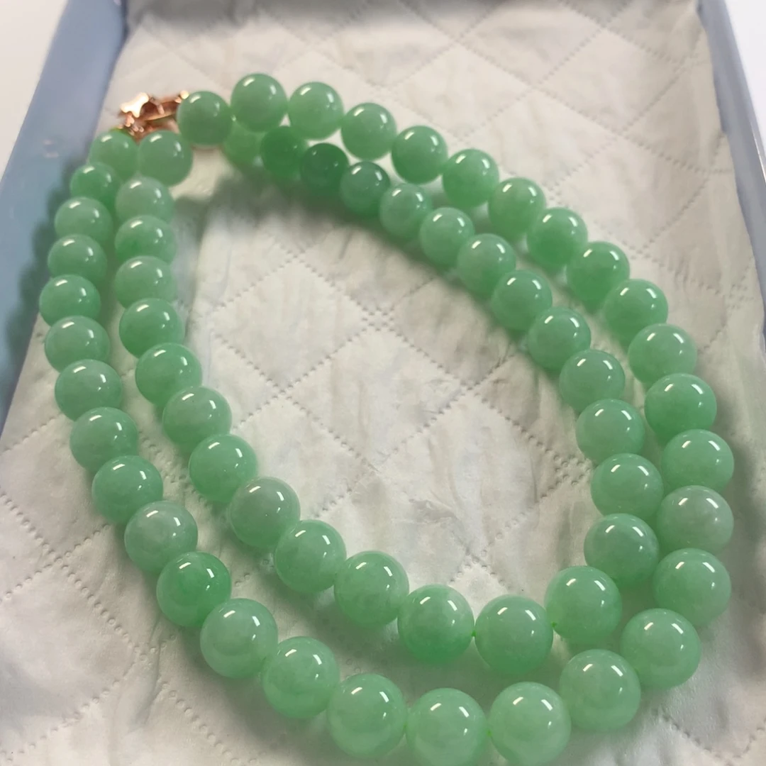 翡翠未镶嵌颈饰项链