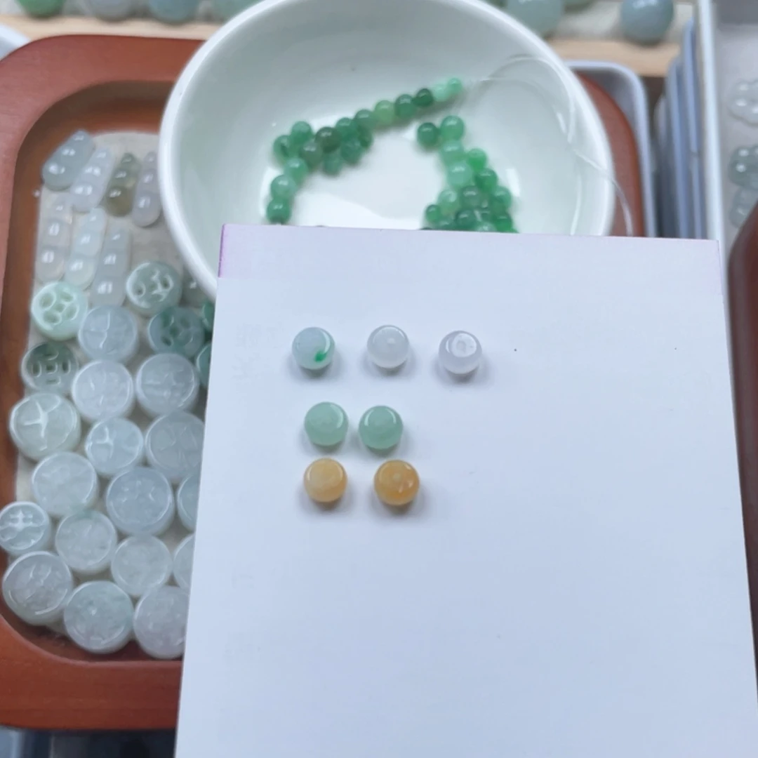 散珠翡翠卡4.9算盘珠7颗