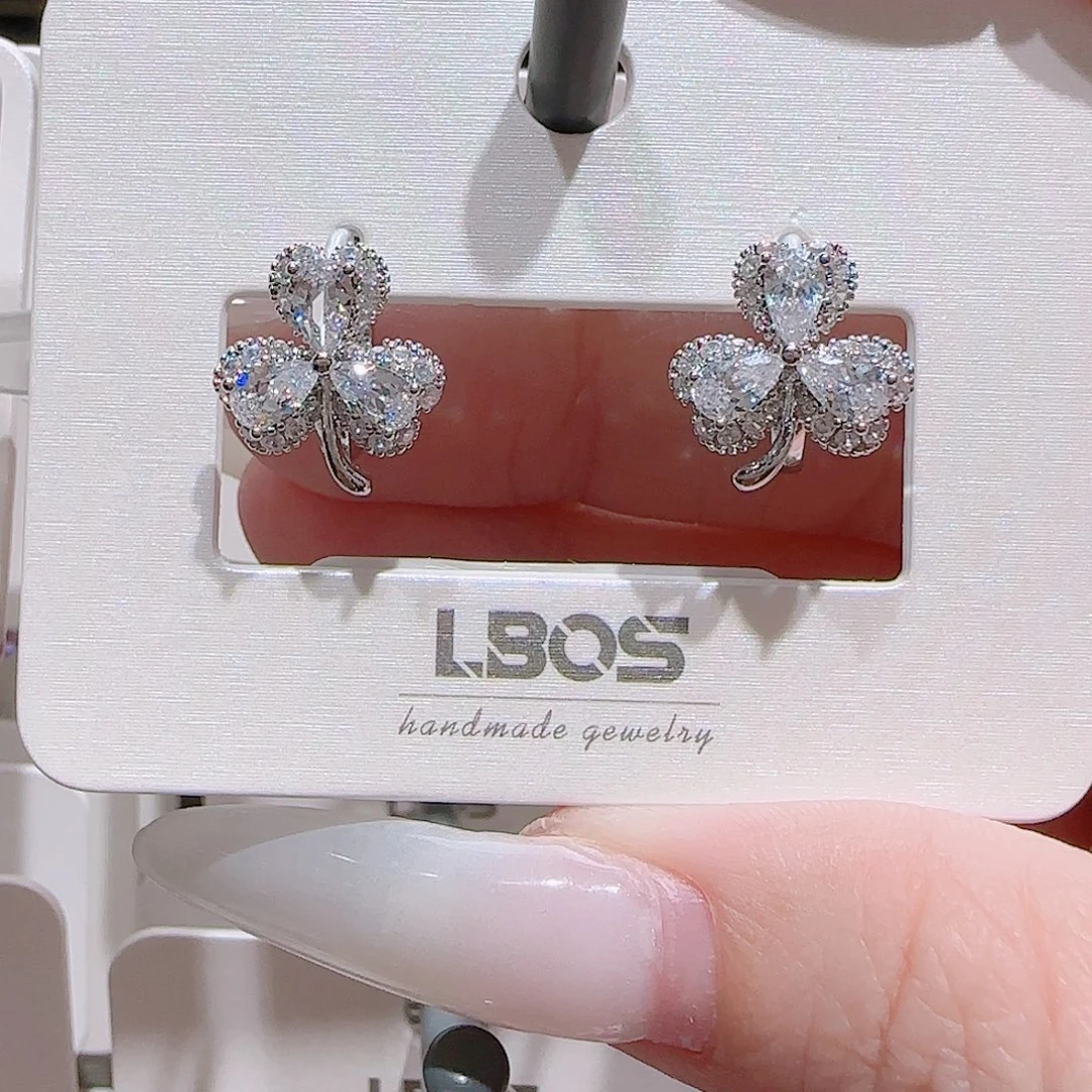 锆石铜合金925银耳环