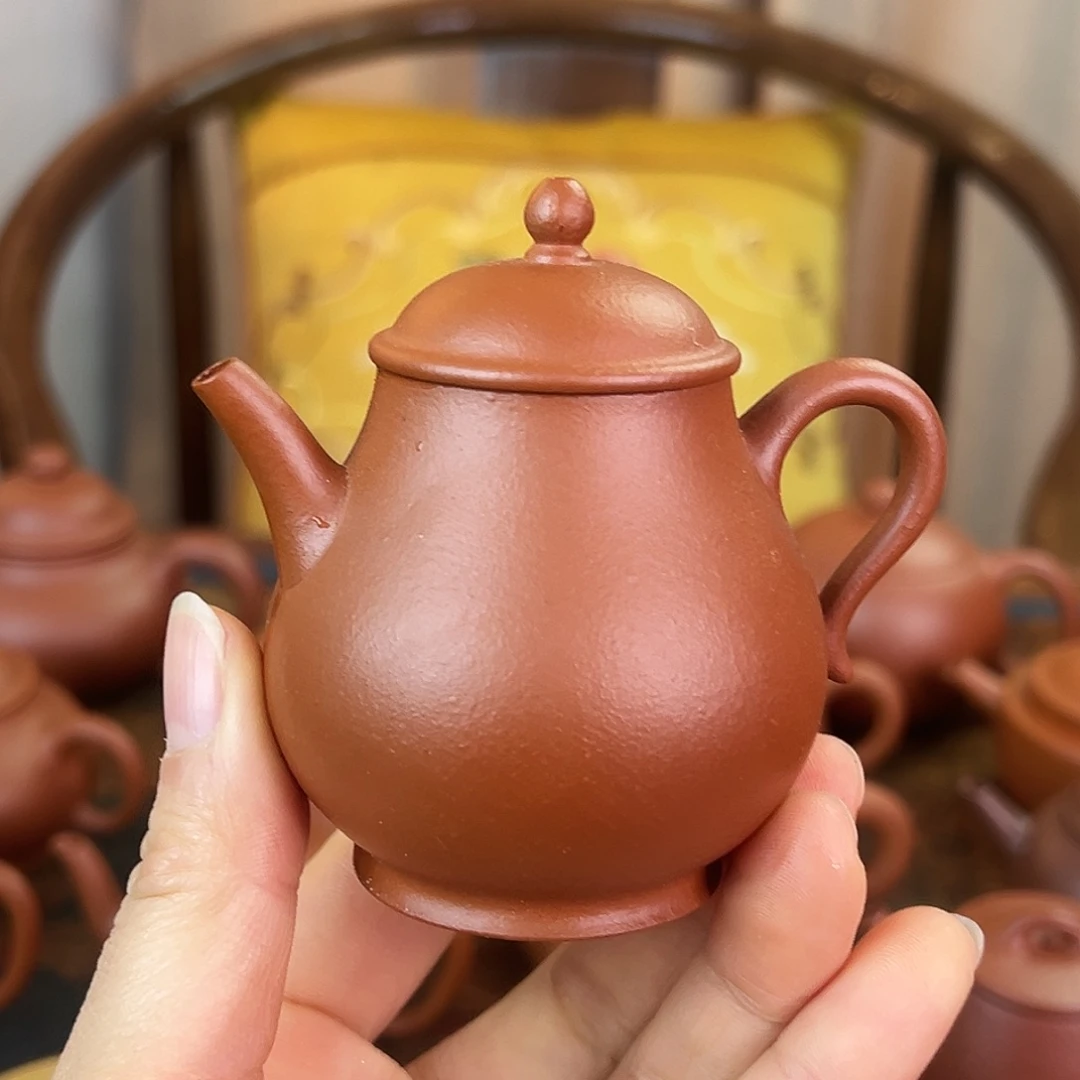 紫砂茶壶精品 高潘 生砂朱泥 110cc