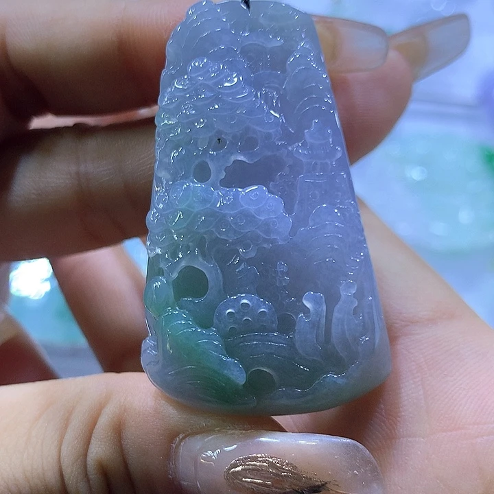颈饰未镶嵌翡翠天然翡翠A货吊坠