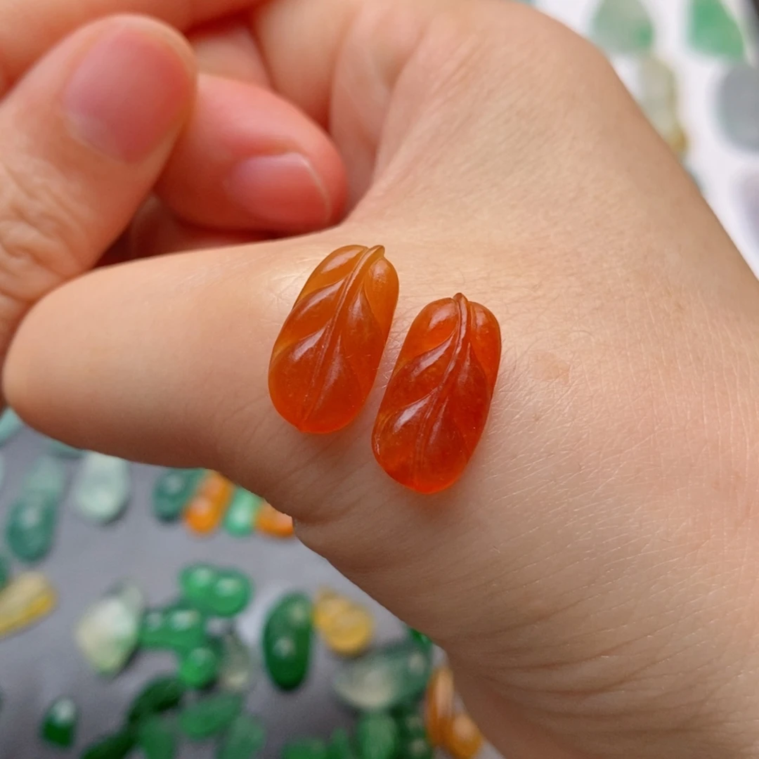 定制翡翠未镶嵌树叶