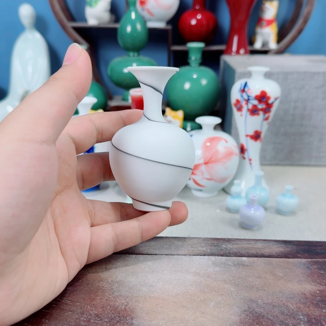 陶瓷手工小花器摆件