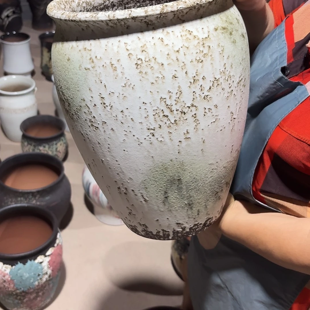 紫砂花盆口25高35
