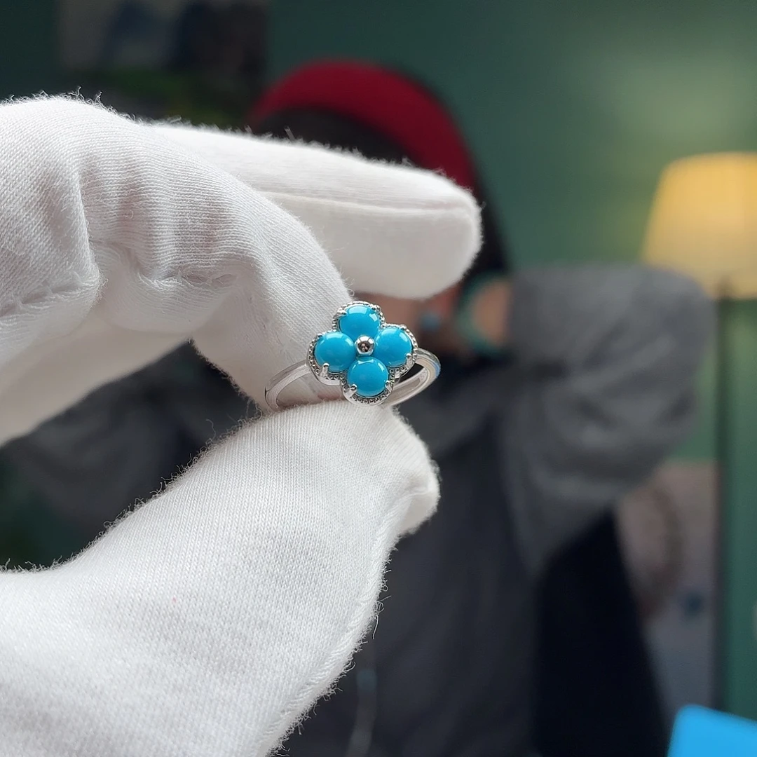 绿松石银S925镶嵌颈饰