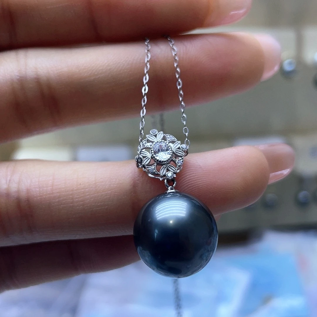 海水珍珠颈饰银S925镶嵌