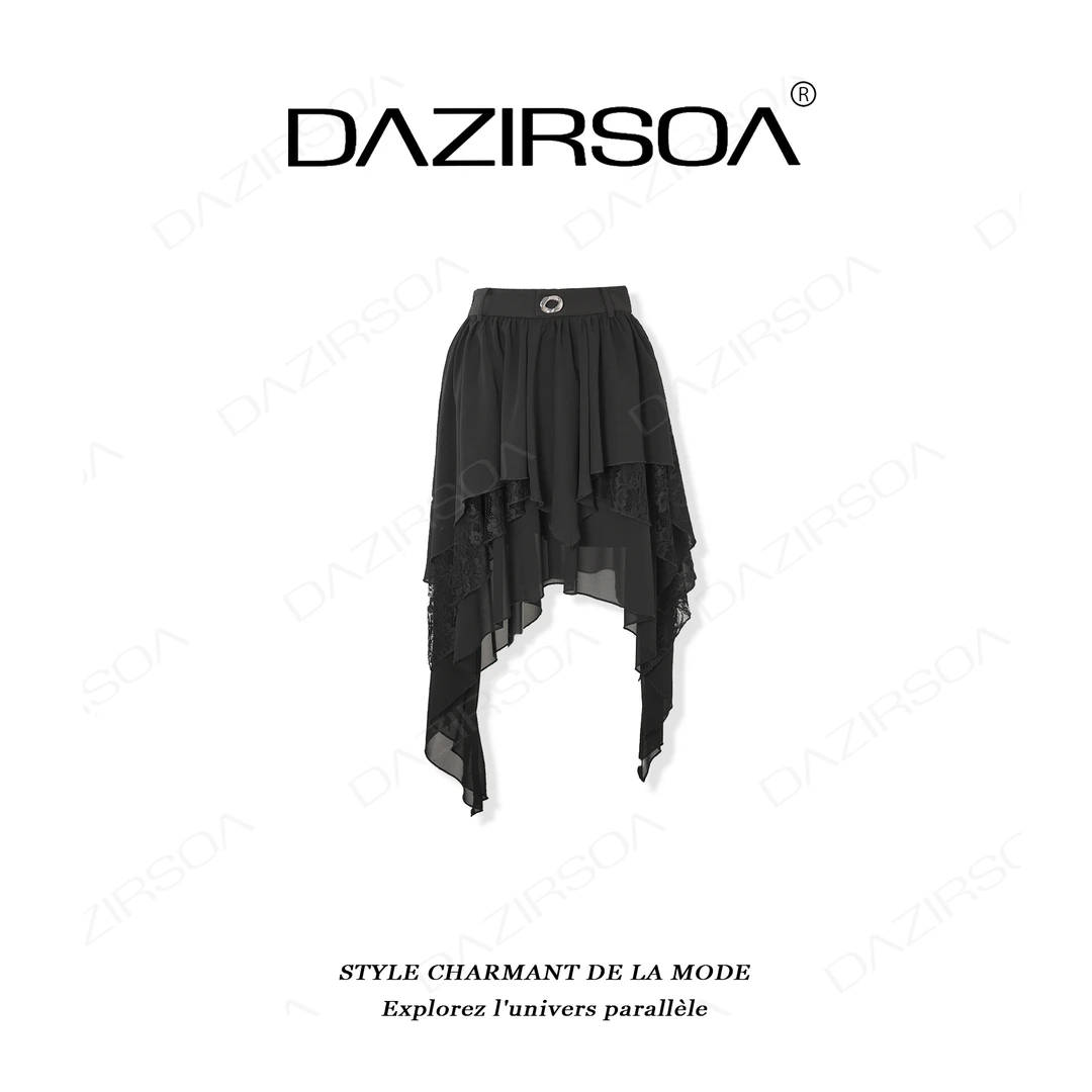 DAZIRSOA/达姿“风格随心”时尚百搭简约个性不规则半身裙 X529
