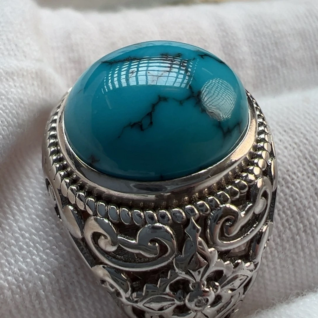 绿松石银S925镶嵌配饰