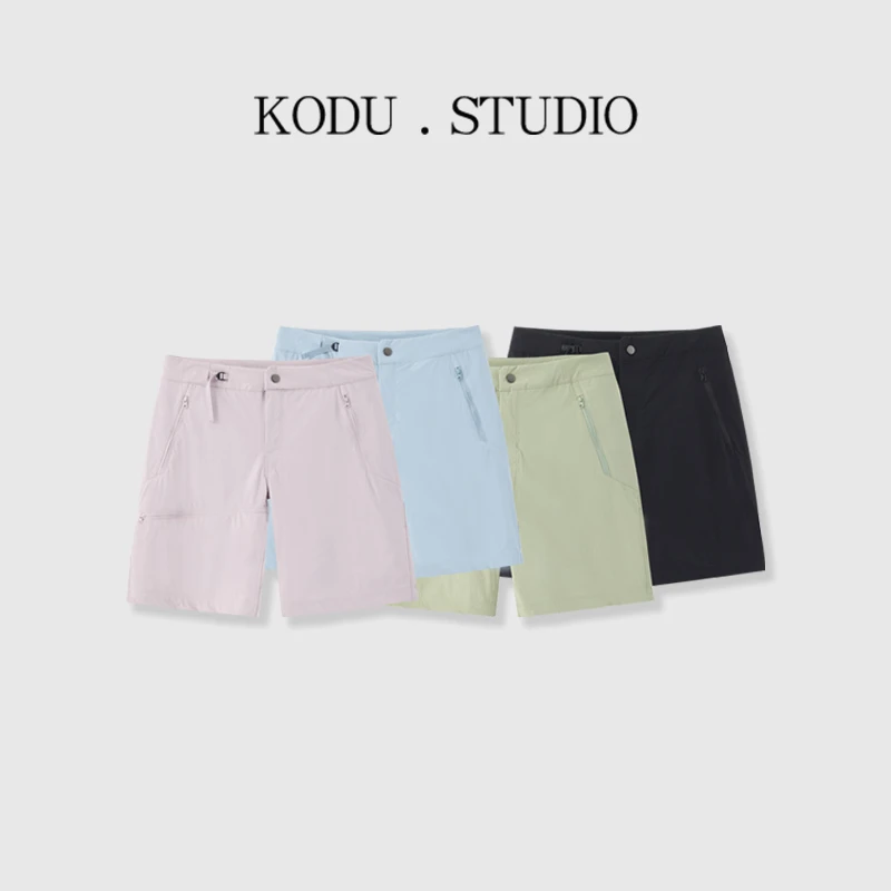 【刻度KODU】JQ-5439夏季新款运动户外透气拉链纯色休闲短裤