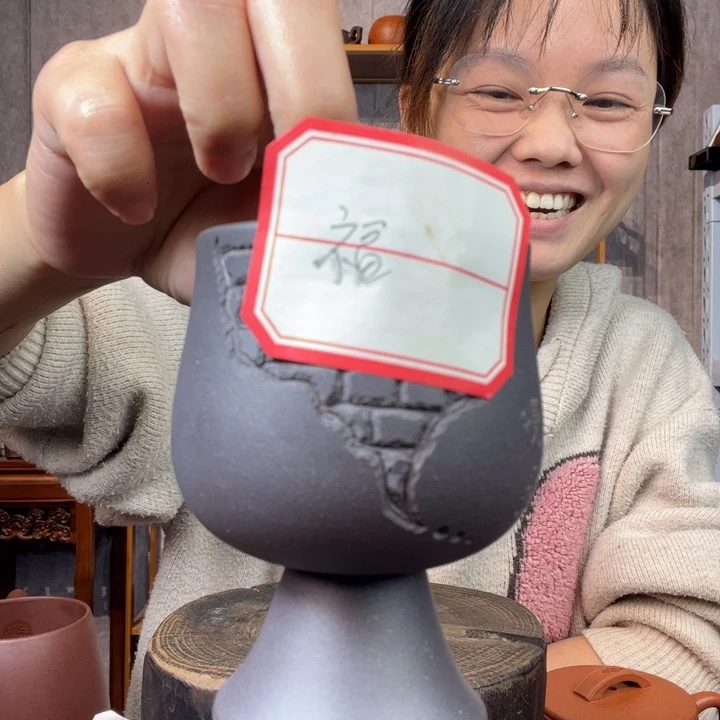 茶杯紫砂好**生原矿紫砂杯