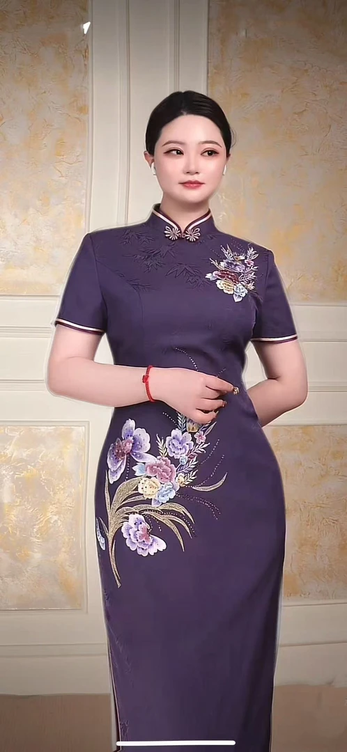 御颖旗袍【彩云端】2025新款喜婆婆妈妈婚宴妆国风改良旗袍气质004