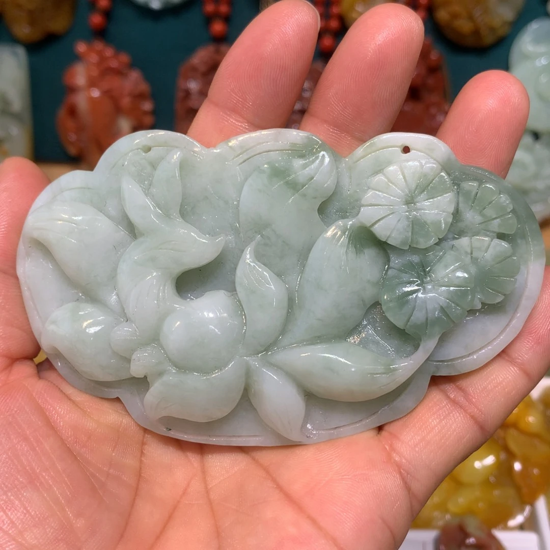 蛇纹石玉合金颈饰