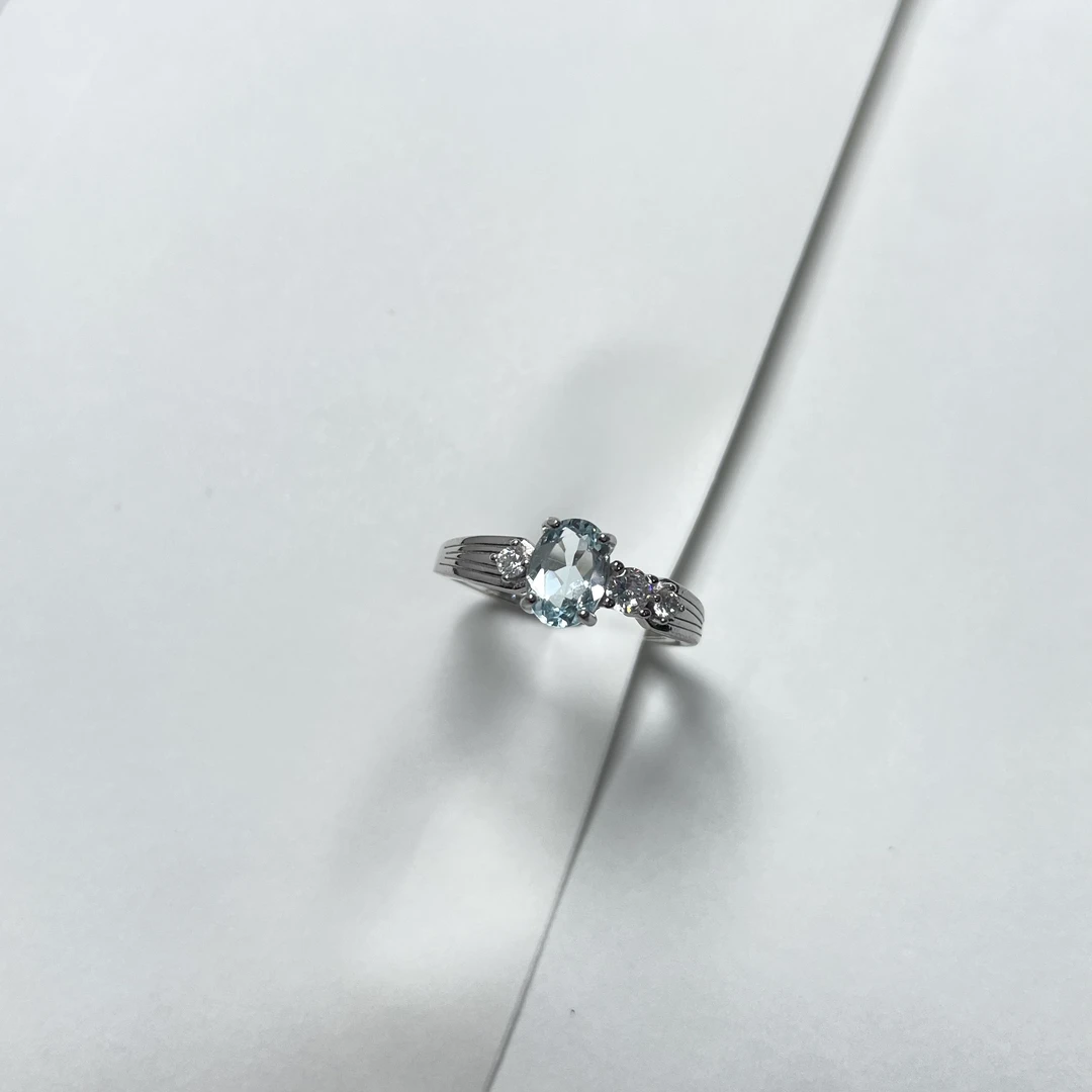 刻面海蓝宝戒指s925 KT25021306