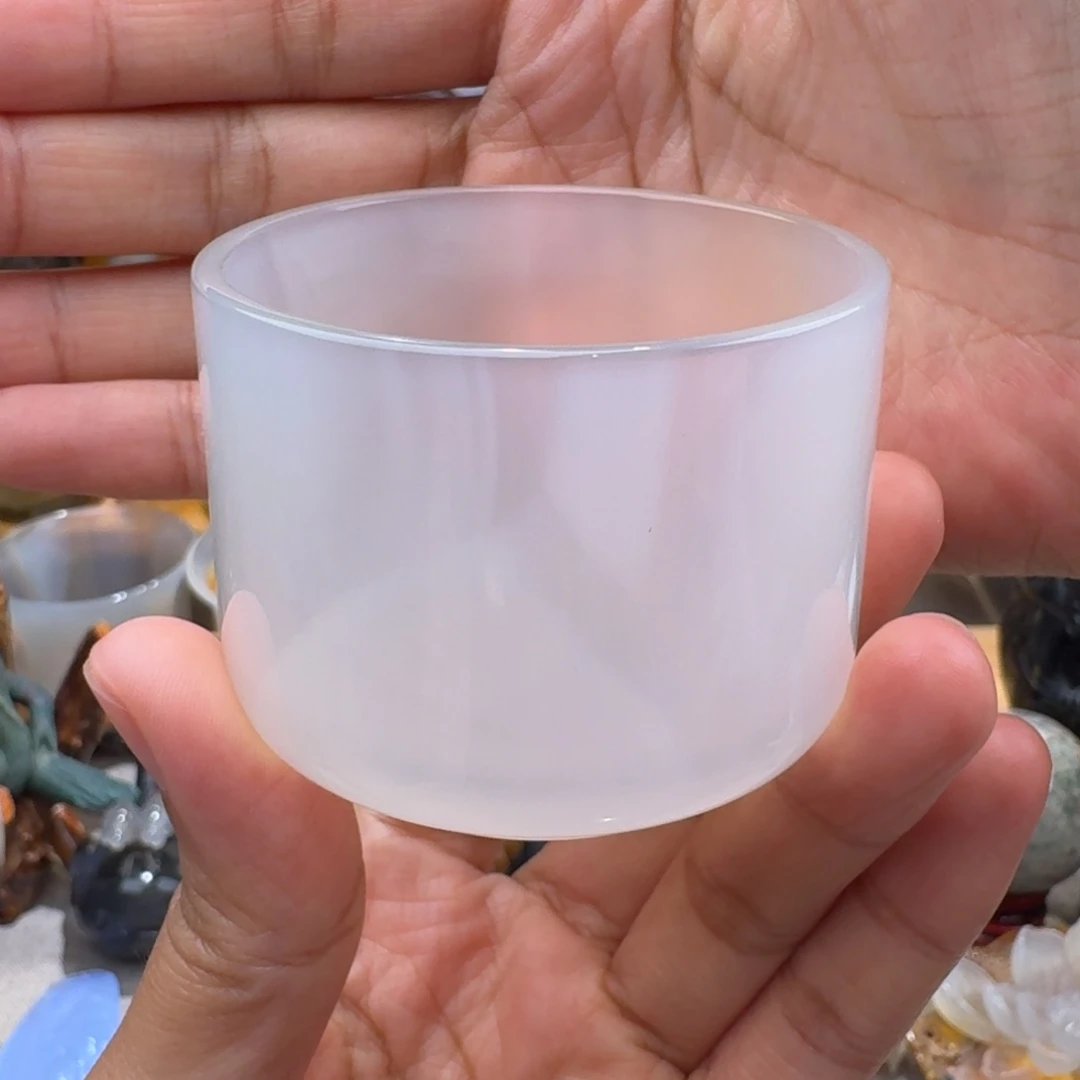 玛瑙/玉髓玛瑙茶杯60毫升未镶嵌