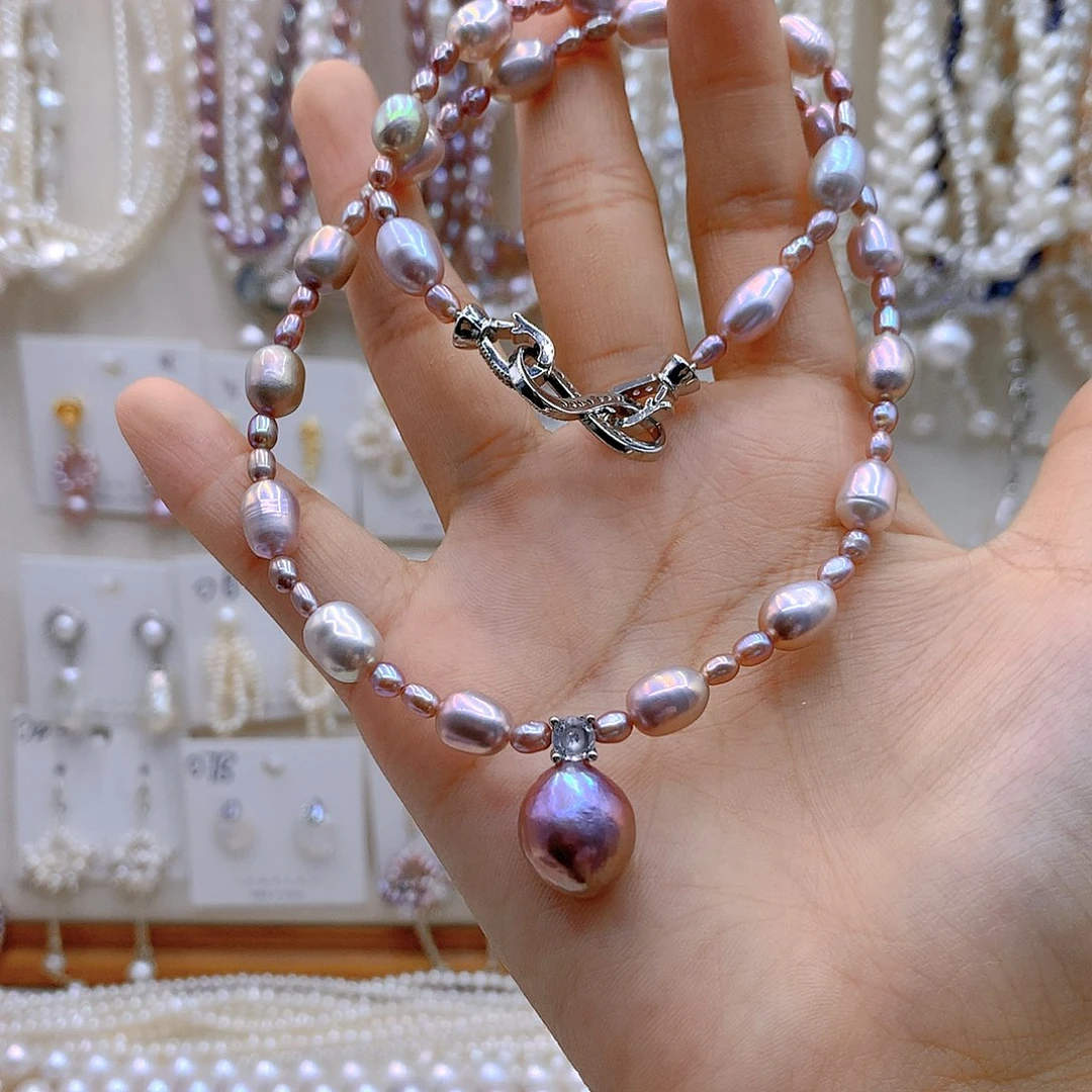 银S925镶嵌淡水珍珠发饰c****）