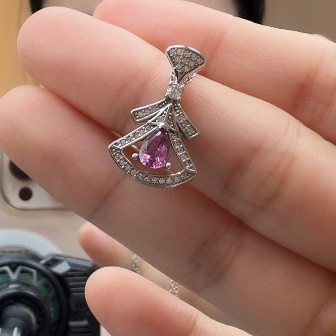 颈饰银S925镶嵌石榴石