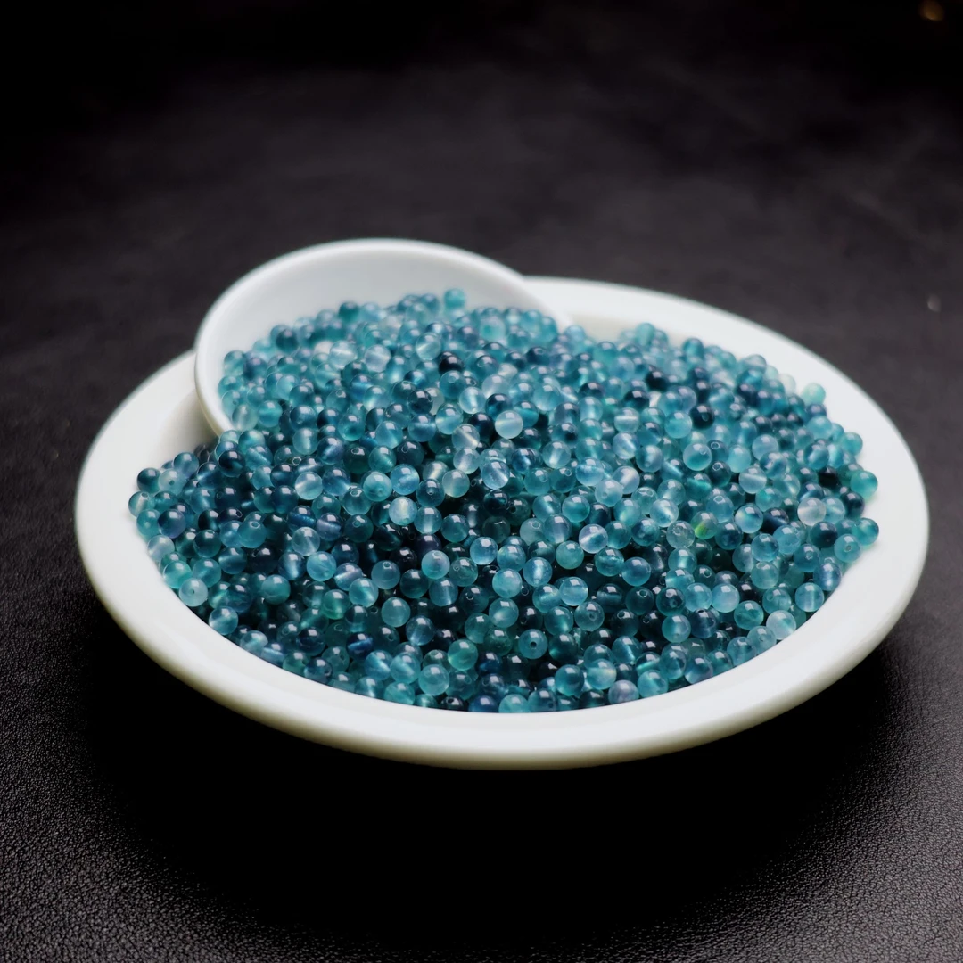 散珠W837 老蓝水飘花4MM*100颗