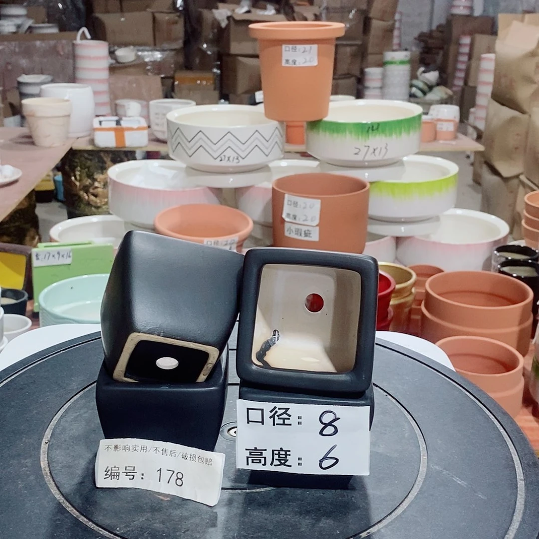 微瑕花盆-178-口8×6-4个