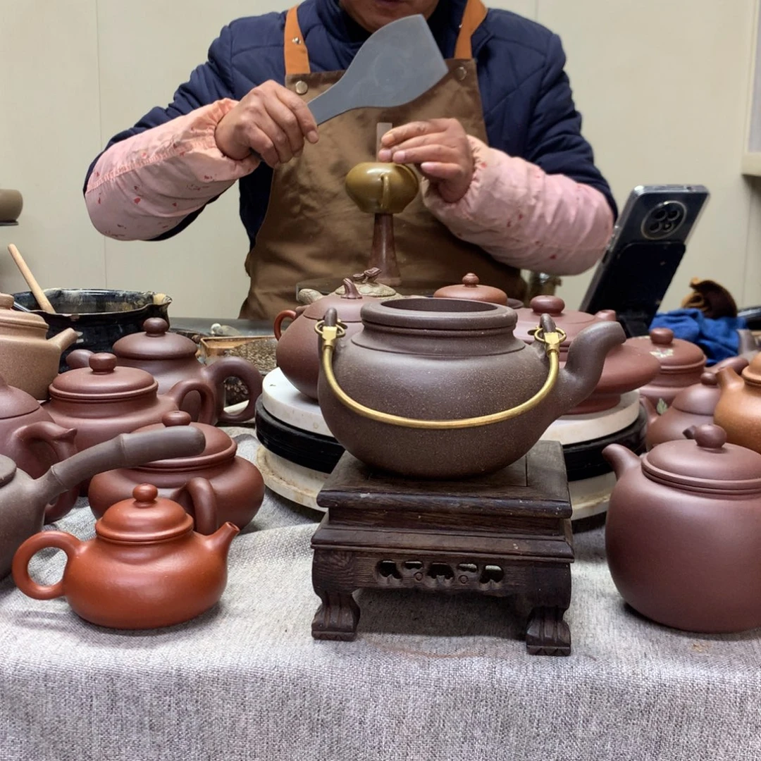 紫泥茶壶蛋包430 C半手工制作