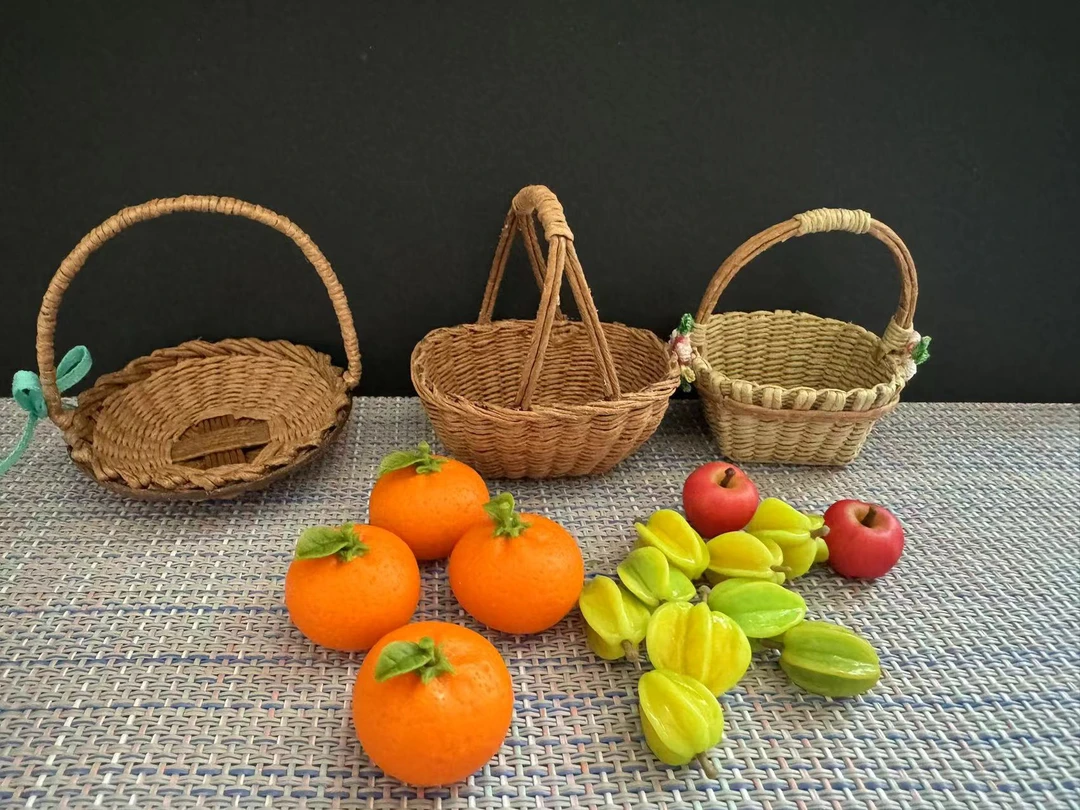 创意手工微缩家用树脂粘土娃娃屋场景装饰水果蔬菜花卉