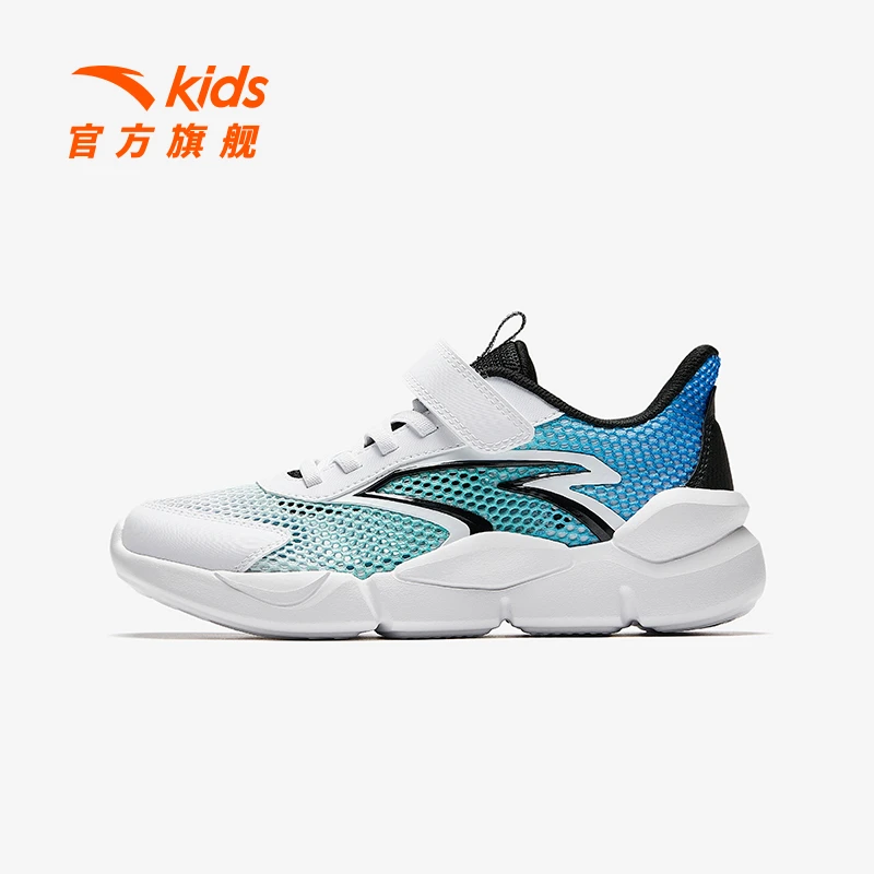 商城同款丨安踏儿童跑鞋2025春新款透气防滑耐磨犟弹网眼运动鞋