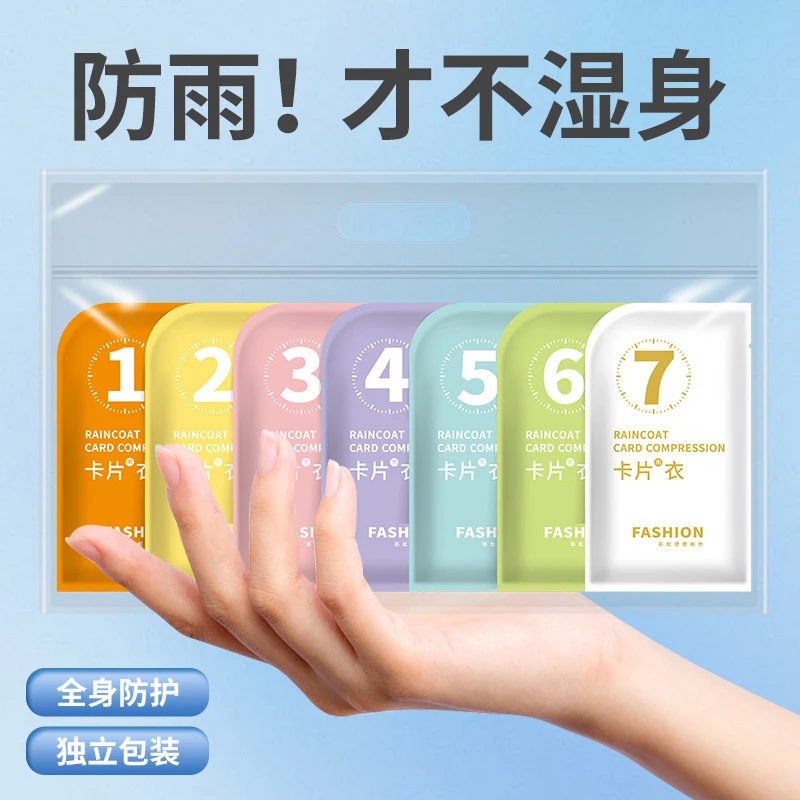 【升级款】雨  衣便携式卡片全身成人儿童旅游漂流徒步防雨
