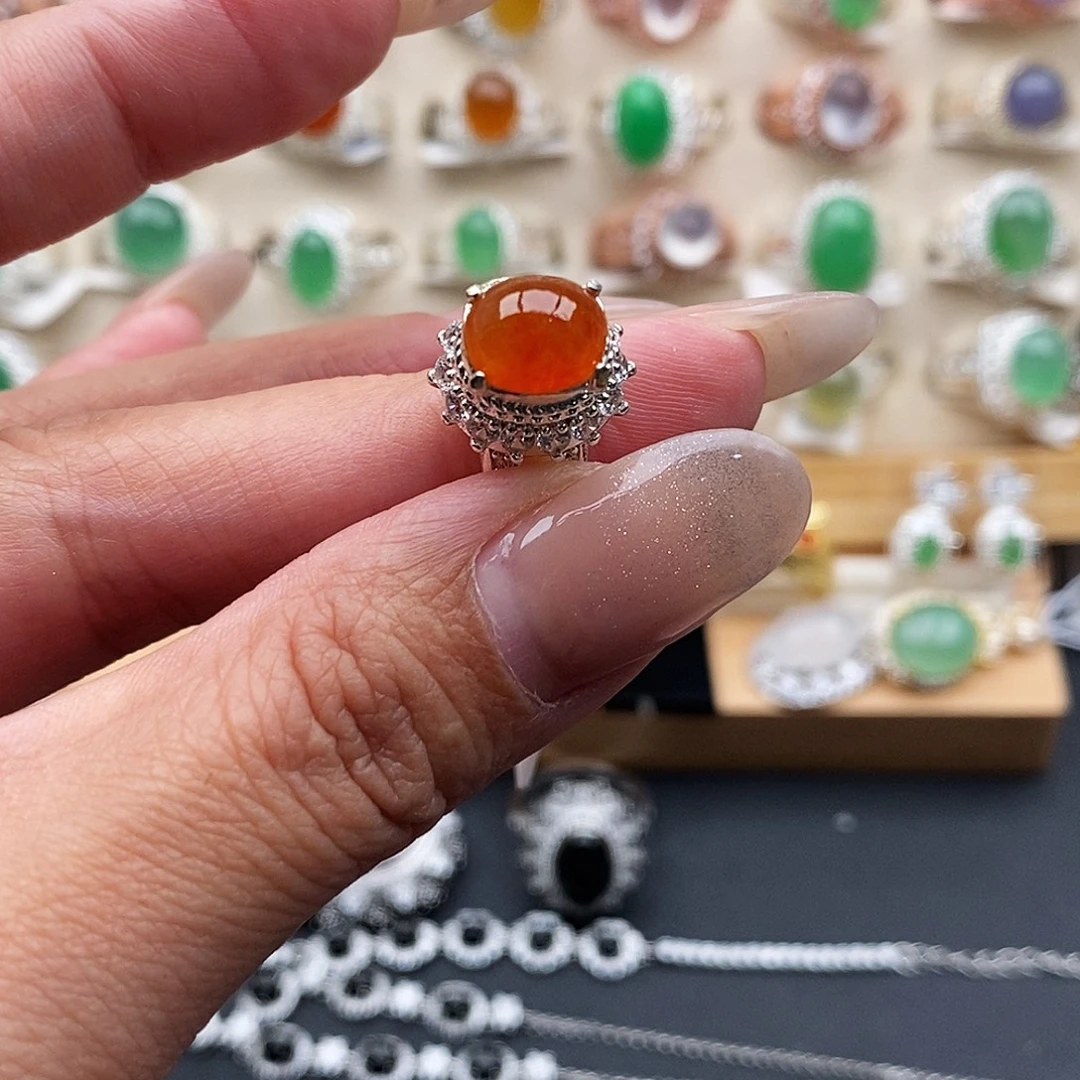 翡翠未镶嵌戒指11111