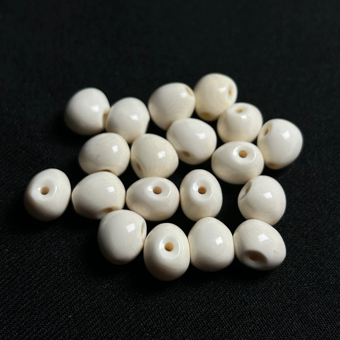 P236 只做天然猛犸牙 水滴三通 约对孔9*高度11mm