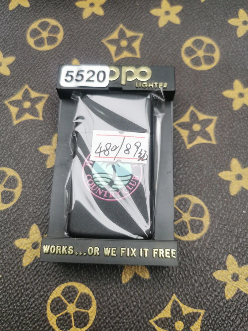 Zippo打火机回血89纪念底纤巧黑裂漆椰子树-5520