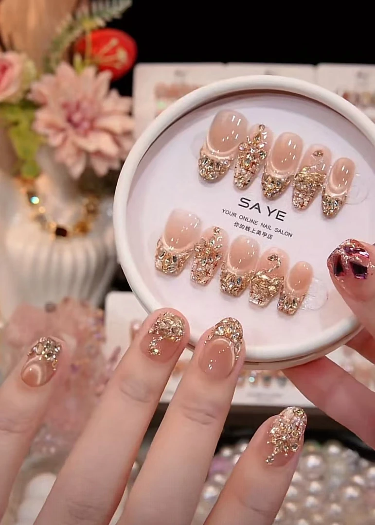 【小香鹅】创意纯手工美甲韩系ins高颜值爆砖中短款穿戴甲指美甲片